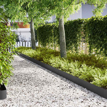 Vidaxl tuinrand 20 pcs zwart 100 x 0.05 x 20 cm koudgewalst staal