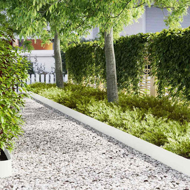 Vidaxl tuinrand 10 pcs wit 100 x 0.05 x 20 cm koudgewalst staal
