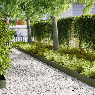 Vidaxl tuinrand 10 pcs olijf groen 100 x 0.05 x 20 cm