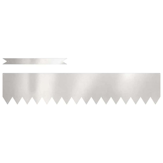 Vidaxl tuinrand 10 pcs zilver 100 x 0.05 x 20 cm roestvrij staal