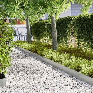 Vidaxl tuinrand 10 pcs zilver 100 x 0.05 x 20 cm gegalvaniseerd staal