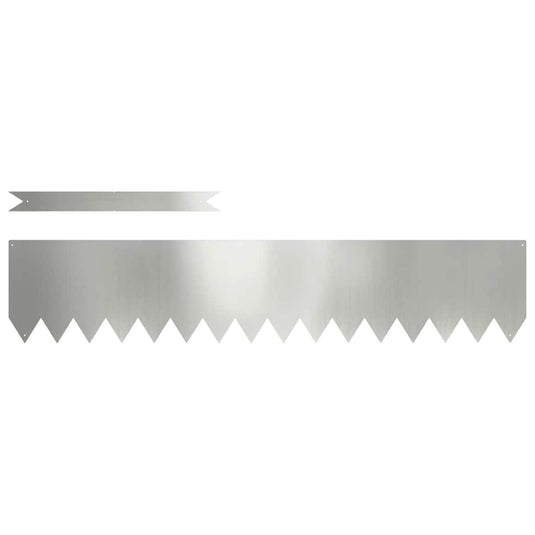 Vidaxl tuinrand 30 pcs zilver 100 x 0.05 x 20 cm gegalvaniseerd staal