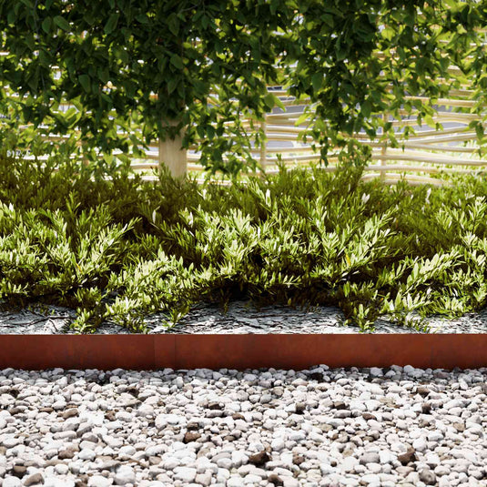 Vidaxl tuinrand 20 pcs bruin 100 x 0.05 x 20 cm cortenstaal