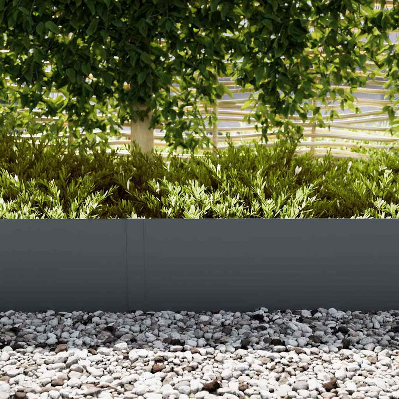 ギャラリービューアに画像をロードする, Vidaxl tuinrand 10 pcs antraciet 100 x 0.05 x 20 cm koudgewalst staal

