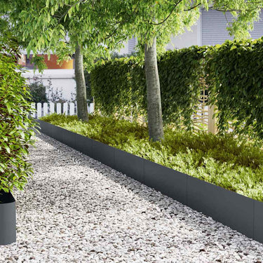 Vidaxl tuinrand 20 pcs antraciet 100 x 0.05 x 20 cm koudgewalst staal