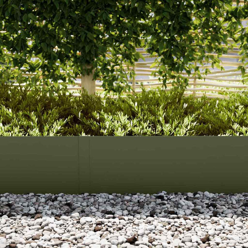 Afbeelding laden in galerijviewer, Vidaxl tuinrand 20 pcs olijf groen 100 x 0.05 x 20 cm
