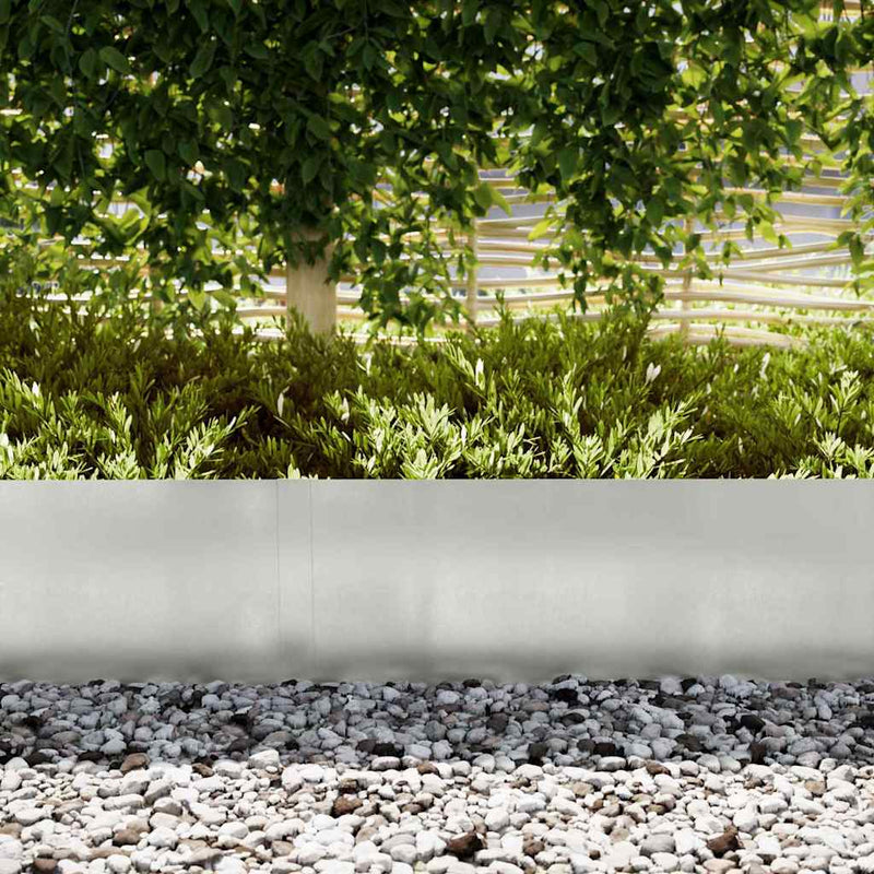Afbeelding laden in galerijviewer, Vidaxl tuinrand 10 pcs zilver 100 x 0.05 x 20 cm roestvrij staal
