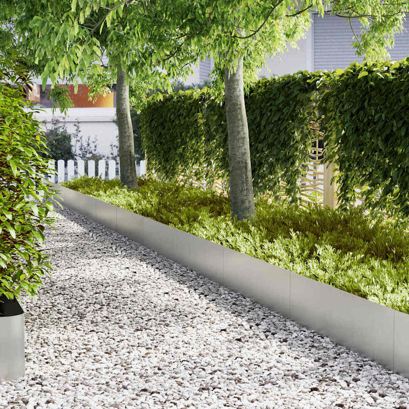 Chargez l'image dans la visionneuse de la galerie, Vidaxl tuinrand 20 pcs zilver 100 x 0.05 x 20 cm gegalvaniseerd staal
