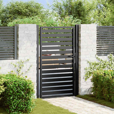 Vidaxl tuinpoort afsluitbaar 100x150 cm aluminium zwart