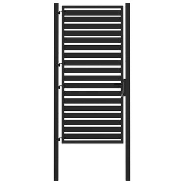 Vidaxl tuinhek afsluitbaar 100x180 cm aluminium zwart