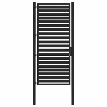 Vidaxl tuinhek afsluitbaar 100x200 cm aluminium zwart