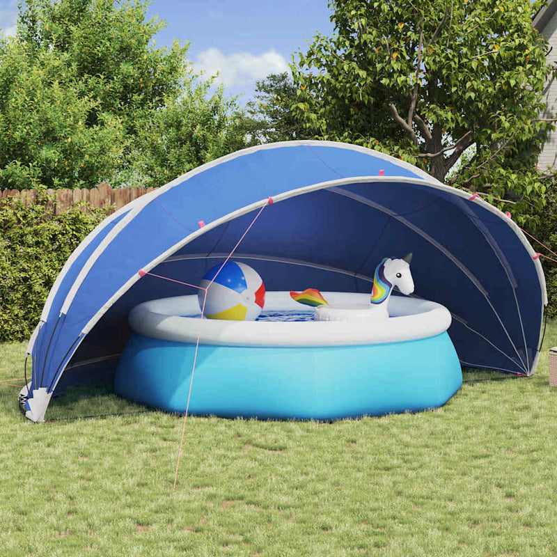 Chargez l'image dans la visionneuse de la galerie, Vidaxl pooldome groen 546 x 516 x 250 cm 185t polyester met pu-coating

