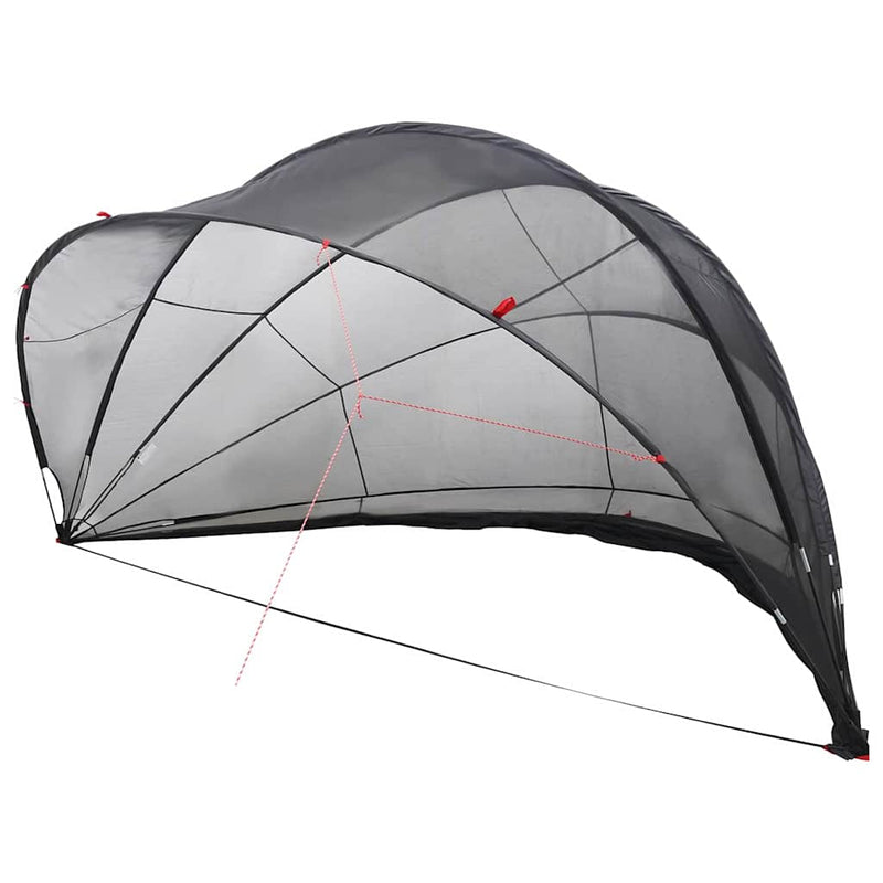 Afbeelding laden in galerijviewer, Vidaxl pooldome zwart 546 x 516 x 250 cm 185t polyester met pu-coating
