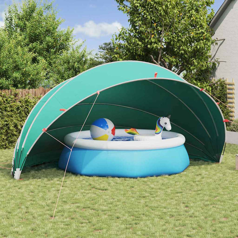 Chargez l'image dans la visionneuse de la galerie, Vidaxl pooldome blauw 592 x 590 x 275 cm 185t polyester met pu-coating
