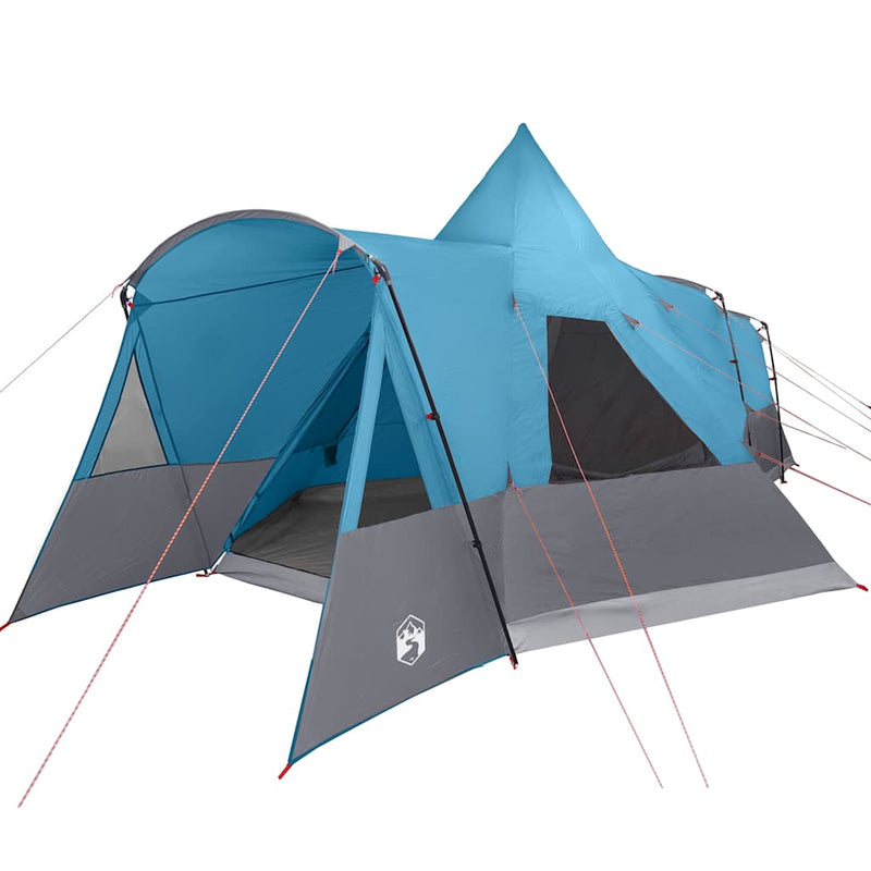 Chargez l'image dans la visionneuse de la galerie, Vidaxl teepee tent met dak met opslag blauw 720 x 465 x 295 cm
