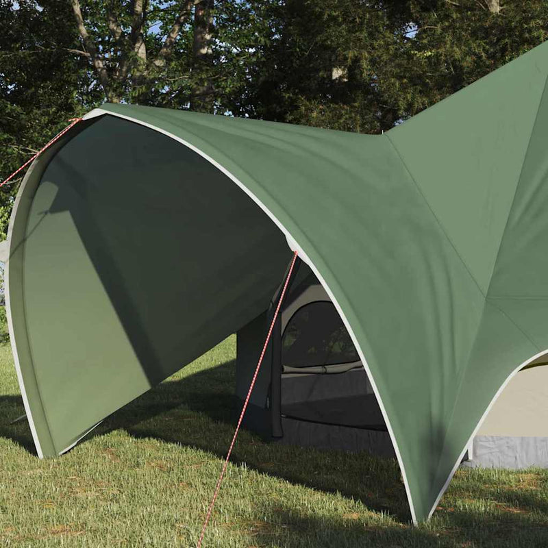 Chargez l'image dans la visionneuse de la galerie, Vidaxl teepee tent met dak groen en grijs 600 x 600 x 347 cm
