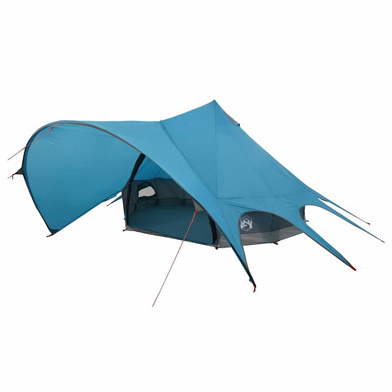 Afbeelding laden in galerijviewer, Vidaxl teepee tent met dak blauw en grijs 600 x 600 x 347 cm
