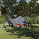 Vidaxl teepee tent met dak grijs en oranje 600 x 600 x 347 cm