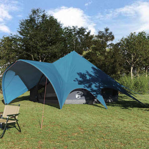 Vidaxl teepee tent met dak blauw en grijs 600 x 600 x 347 cm