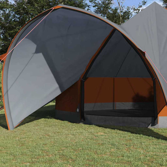 Vidaxl teepee tent met dak grijs en oranje 600 x 600 x 347 cm