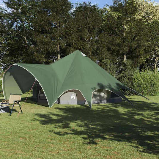Vidaxl teepee tent met dak groen en grijs 600 x 600 x 347 cm