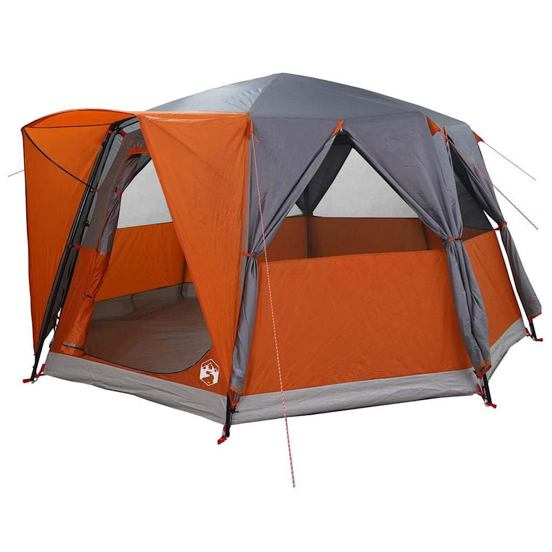 ギャラリービューアに画像をロードする, Vidaxl huisje tent met dak grijs en oranje 425 x 396 x 222 cm
