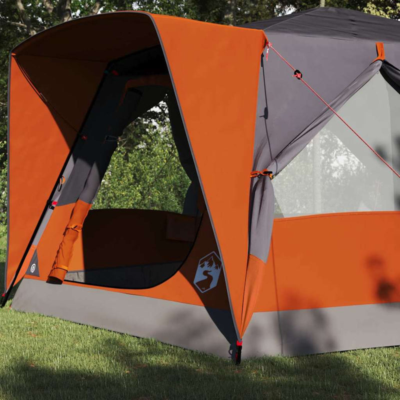 ギャラリービューアに画像をロードする, Vidaxl huisje tent met dak grijs en oranje 400 x 350 x 212 cm
