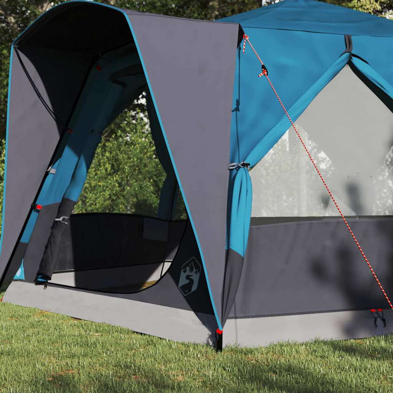 Afbeelding laden in galerijviewer, Vidaxl huisje tent met dak blauw en grijs 333 x 317 x 194 cm
