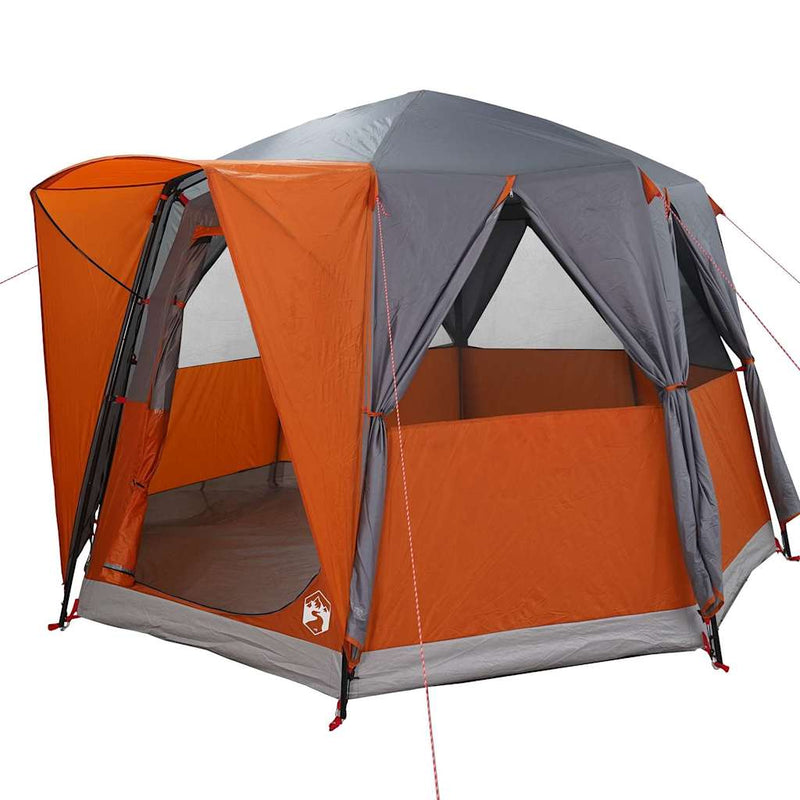 Afbeelding laden in galerijviewer, Vidaxl huisje tent met dak grijs en oranje 320 x 320 x 203 cm
