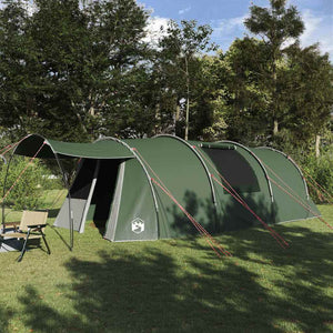 Vidaxl tunneltent met dak met opslag groen en wit 740 x 370 x 220 cm