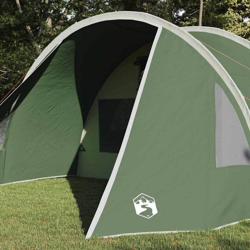 Afbeelding laden in galerijviewer, Vidaxl tunneltent met dak met opslag groen en wit 778 x 356 x 210 cm
