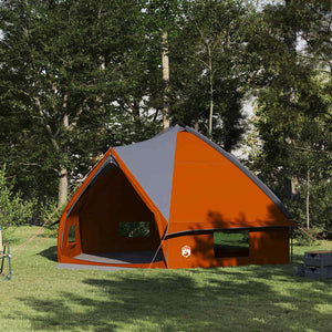Vidaxl teepee tent met dak grijs en oranje 490 x 410 x 210 cm