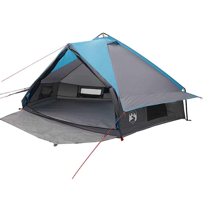 Afbeelding laden in galerijviewer, Vidaxl teepee tent met dak blauw en grijs 490 x 410 x 210 cm
