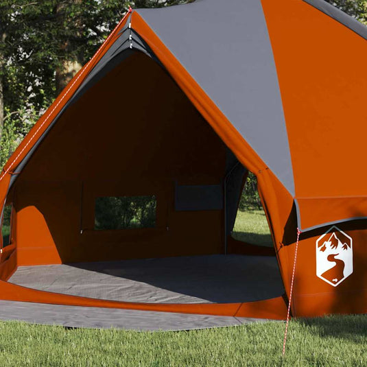 Vidaxl teepee tent met dak grijs en oranje 490 x 410 x 210 cm