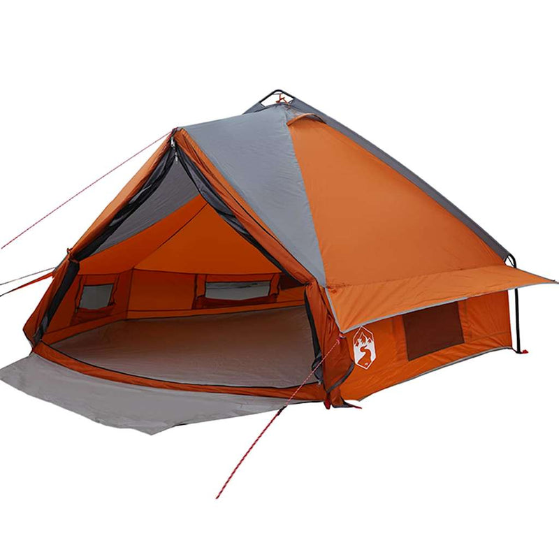 Afbeelding laden in galerijviewer, Vidaxl teepee tent met dak grijs en oranje 490 x 410 x 210 cm
