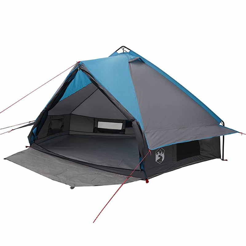 Afbeelding laden in galerijviewer, Vidaxl teepee tent met dak blauw en grijs 490 x 410 x 210 cm
