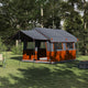 Vidaxl gezinstent met dak grijs en oranje 324 x 255 x 230 cm