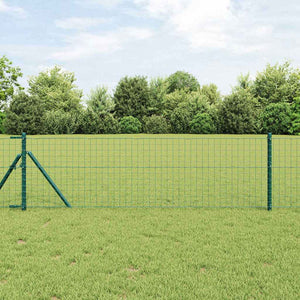 Vidaxl afrasteringspaal 13 pcs groen staal
