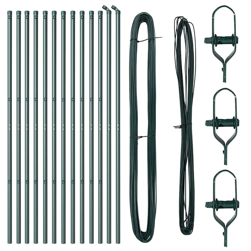 ギャラリービューアに画像をロードする, Vidaxl afrasteringspaal 13 pcs groen staal
