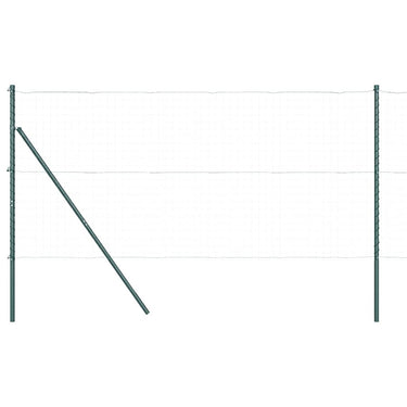 Vidaxl afrasteringspaal 7 pcs groen staal