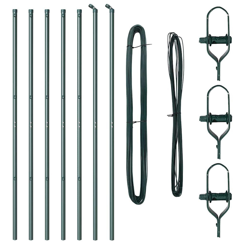 ギャラリービューアに画像をロードする, Vidaxl afrasteringspaal 7 pcs groen staal
