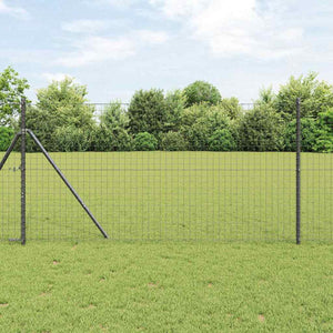 Vidaxl afrasteringspaal 7 pcs grijs staal