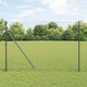 Vidaxl ingegraven hekpalen 7 st grijs gepoedercoat staal