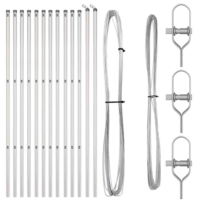 Chargez l'image dans la visionneuse de la galerie, Vidaxl afrasteringspaal 13 pcs zilver staal
