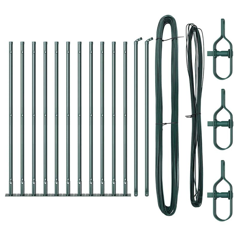 Chargez l'image dans la visionneuse de la galerie, Vidaxl afrasteringspaal 13 pcs groen staal
