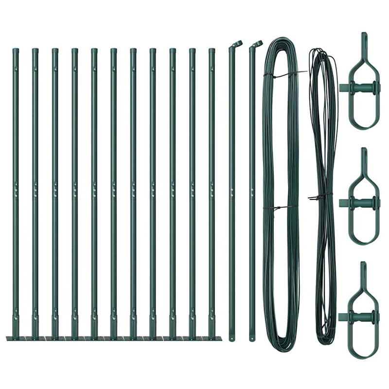 Chargez l'image dans la visionneuse de la galerie, Vidaxl afrasteringspaal 13 pcs groen staal
