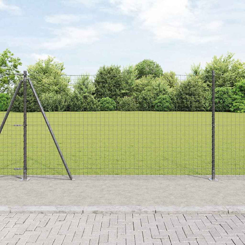 Afbeelding laden in galerijviewer, Vidaxl afrasteringspaal 13 pcs grijs staal

