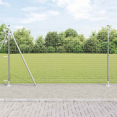 Vidaxl afrasteringspaal 13 pcs zilver staal