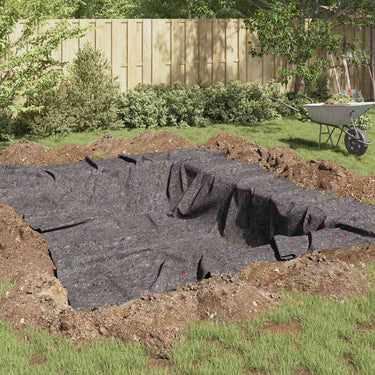 Vidaxl vijver vlies grijs 1 x 50 m polyester en katoen