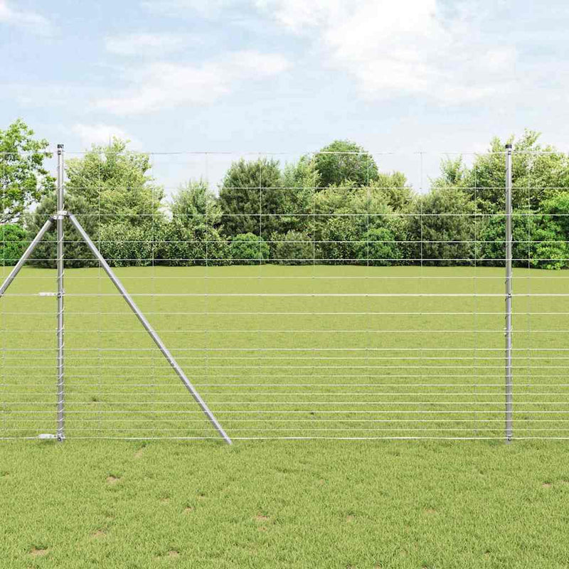 ギャラリービューアに画像をロードする, Vidaxl weidehekwerk zilver 25 x 1,6 m gegalvaniseerd staal
